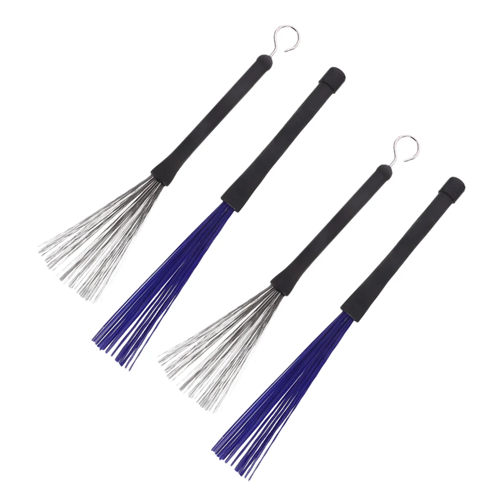 

4 Pcs Drum Stick Brush Percussion Instrument Accessories Wire Rod Musical for Pp