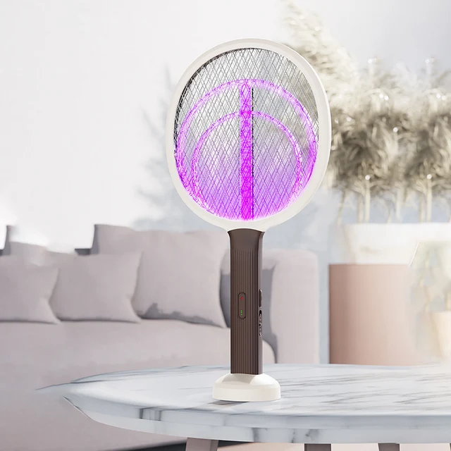 3000V Elektromos Ütő Szúnyoggyilkos Lámpa Uv Könnyű Usb Újratölthető Hiba Zapper Csapdák Nyári Légy Swatter - Image 6