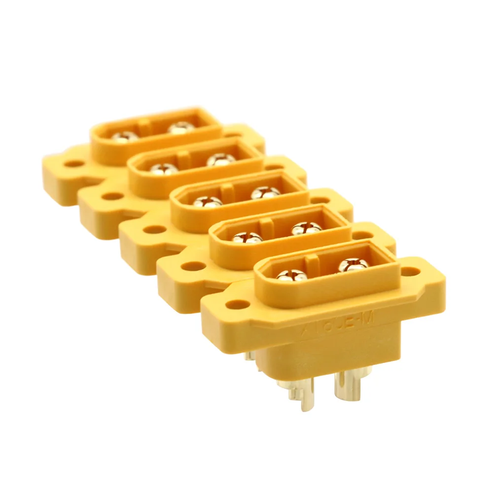 5/10 Stück AMASS XT60E-M Stecker Schrauben Lipo Batterie montierbarer Stecker Messing vergoldet für RC-Modelle Multicopter – Detail 5
