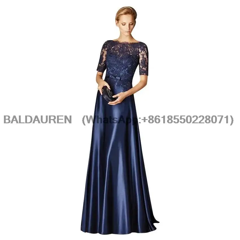 Embroidered A line Mother of the Bride Dresses Advanced Satin Party Dresses Formal Grace Woman Formal Dinner customized mother bride dresses women party dresses