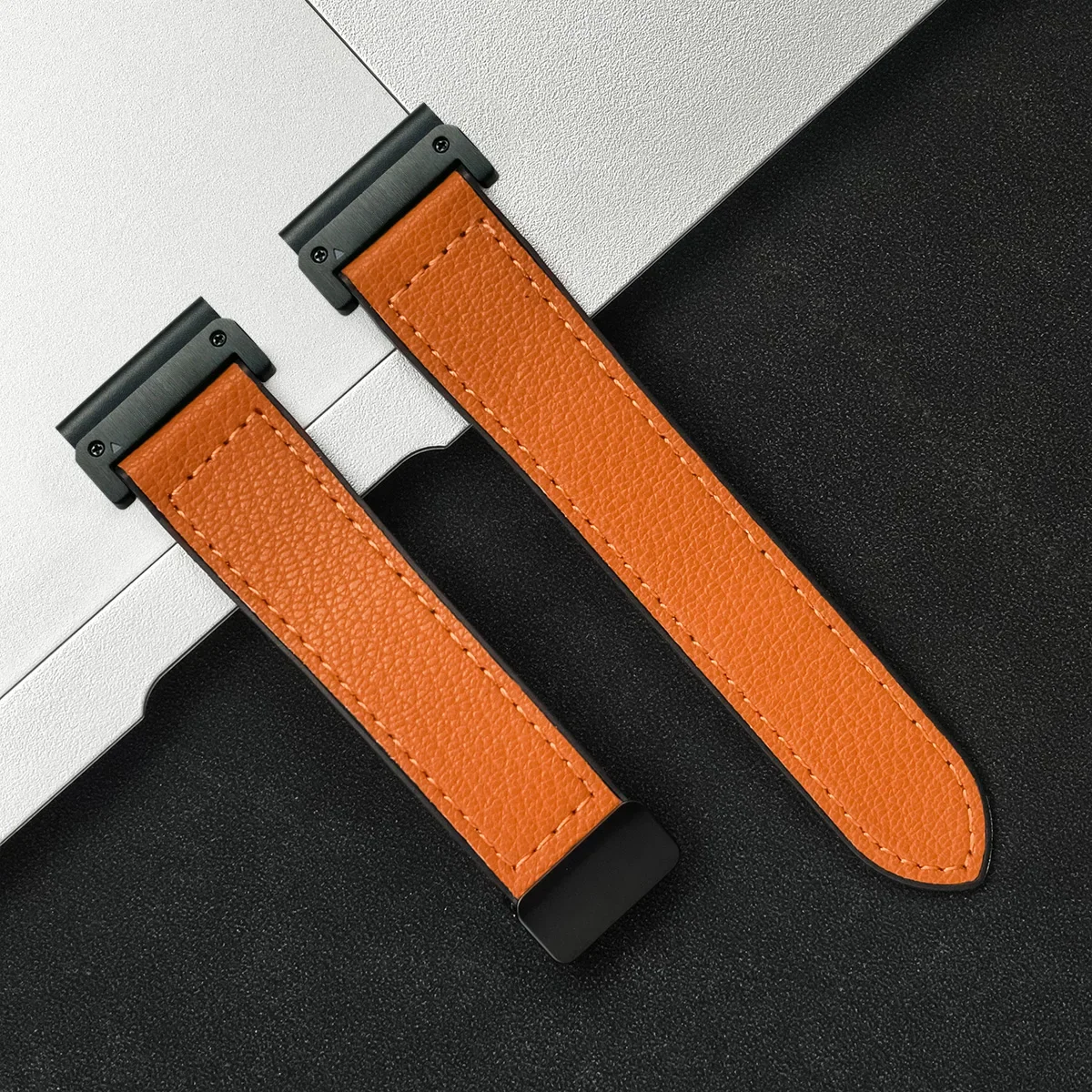 Premium Leather Silicone Sport Band – No-Gap Quick Release Watch Strap
