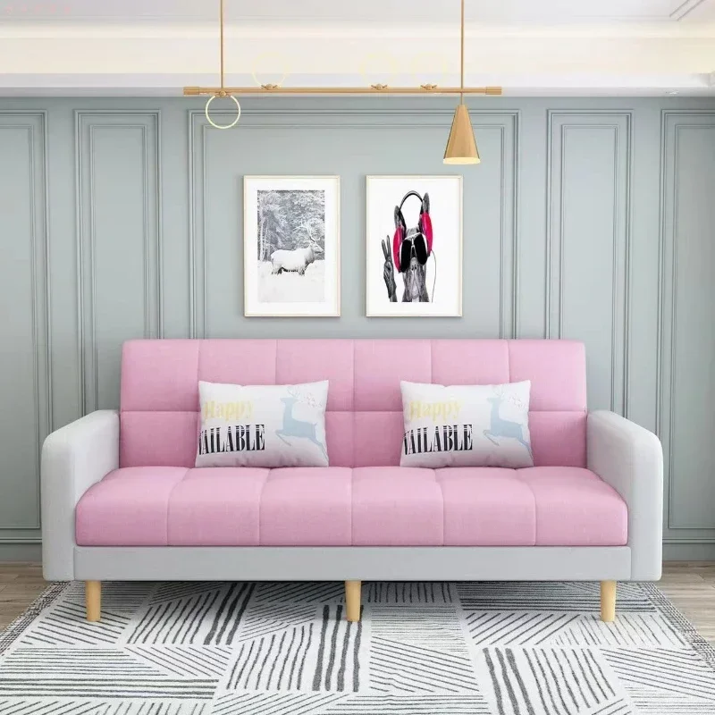 Sofa living room Small apartment rental room Folding sofa bed Single double bedroom Simple modern apartment Fabric sofa - Image 2