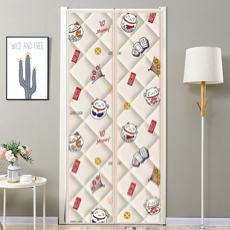 

Household autumn and winter thickened cotton door curtains Oxford cloth windproof air conditioning insulation partition curtains
