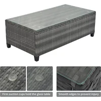 8-Piece Wicker Patio Sofa Set – Curved, Water-Resistant, UV Protected, Cushions, Coffee Table, Easy Clean - Image 6