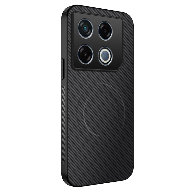 Luxury Carbon Fiber Slim Magnetic Shockproof Phone Case with Lens Camera Protection