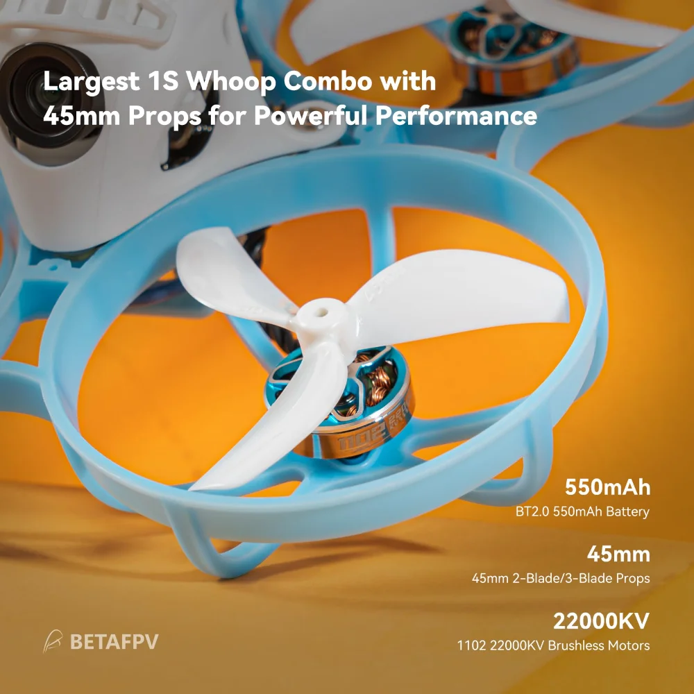 BETAFPV Meteor75 Pro 브러시리스 Whoop 쿼드콥터 ELRS 2.4G PNP 비행기, 미니 FPV RC 드론 1102, 22000KV 모터 C03 FPV 카메라