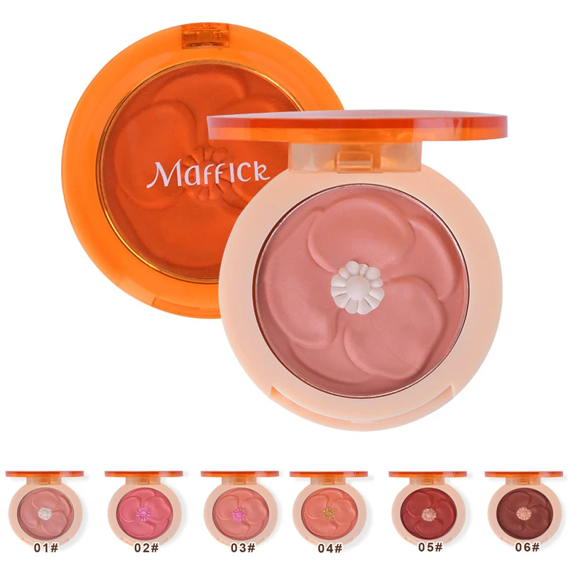 Palette de fard à joues, 6 styles, pour le visage, pigment, poudre