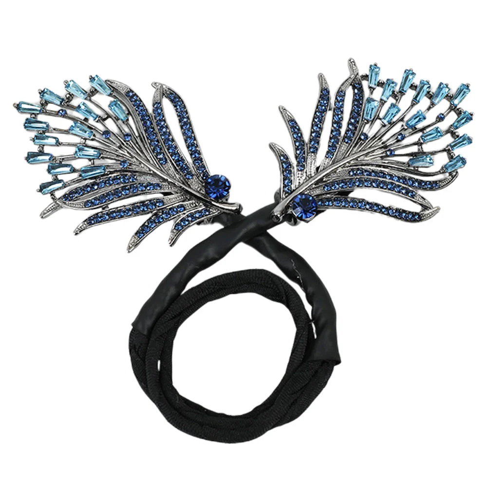Lazy Bun Maker Hair Bun Maker Hair Bun Curler Women Hair Bun Making Tool Lazy Hairpin Tool Women'S Women Rhinestone Bow Curler 2