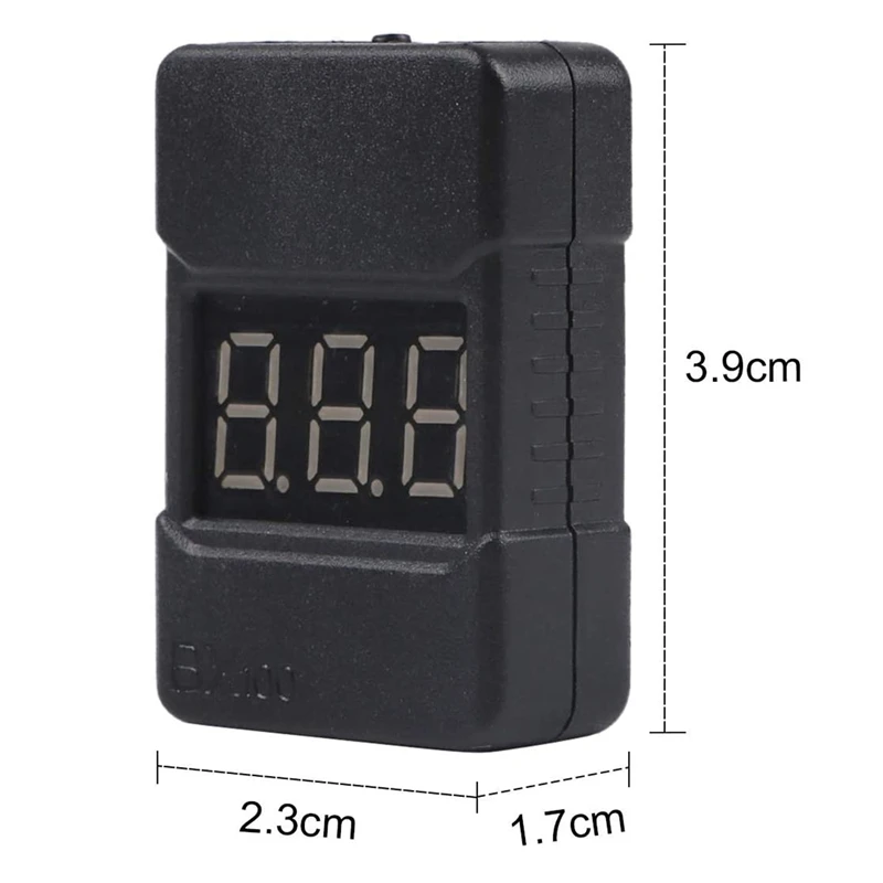 4Pcs Lipo Battery Checker Low Voltage Buzzer Alarm 100DB With LED Display For RC Lipo Life Limn Li-Ion Battery