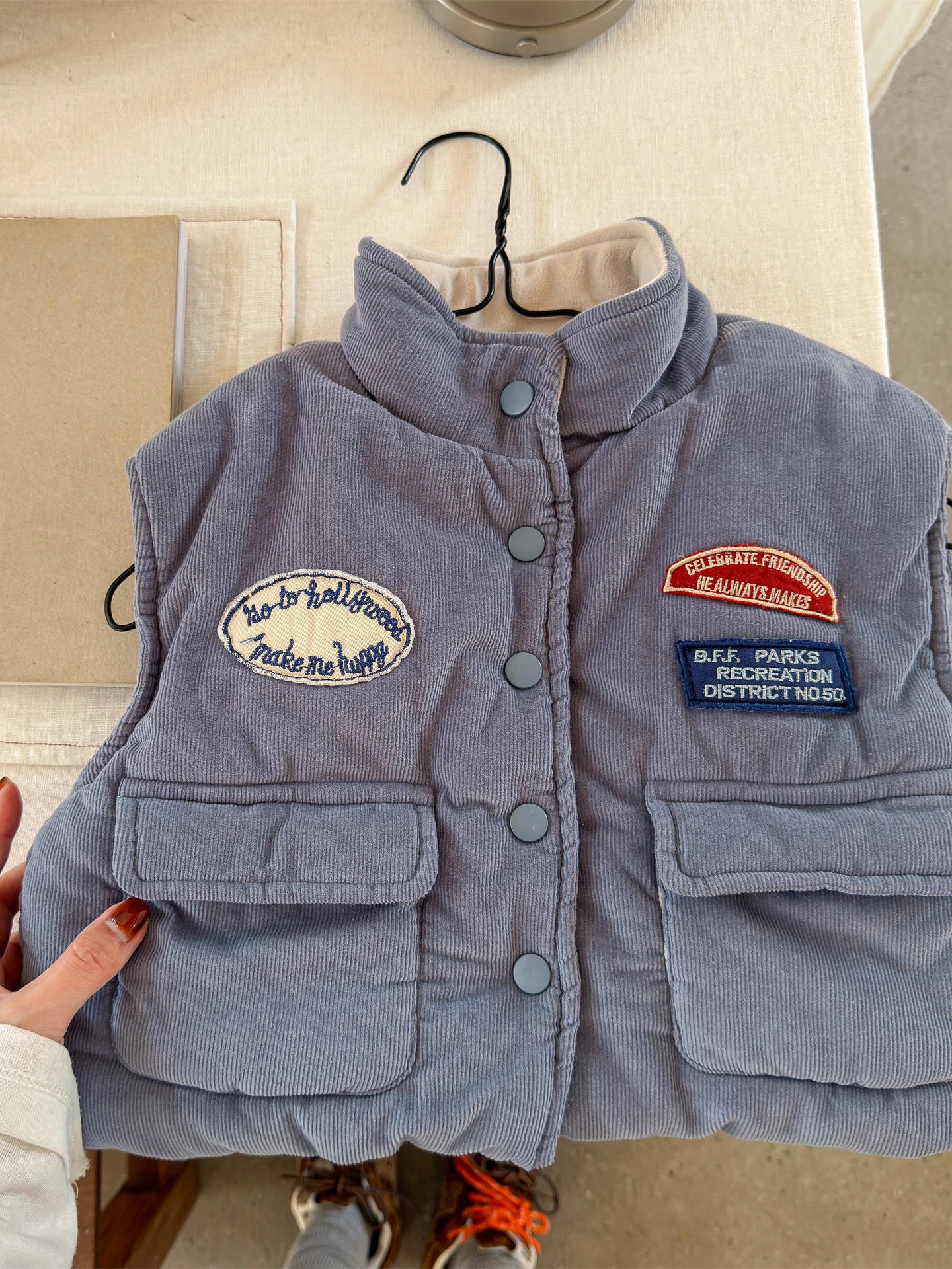 한국 스타일 양털 안감 코튼 조끼 겨울 따뜻한 스탠드 칼라 가디건 어린이용 남아 여아 코튼 자켓 베이비 상의