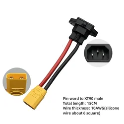 Universal XT60/XT90 to C14 Power Socket Charging Cable for E-bikes and New Energy Applications (XT90 male)