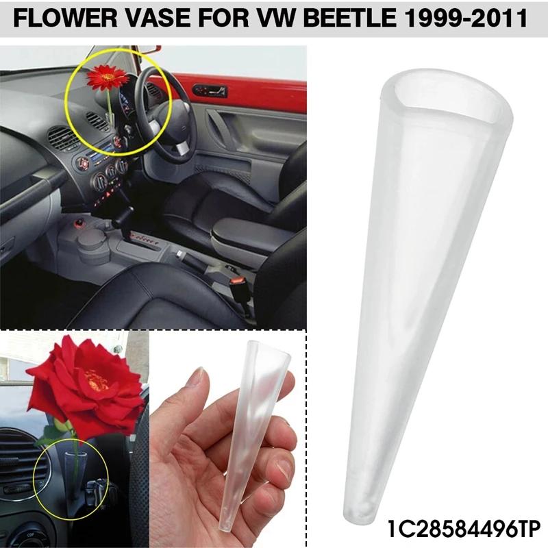 1C28584496TP Car Flower Vase Holder Ornaments Dashboard Decor for