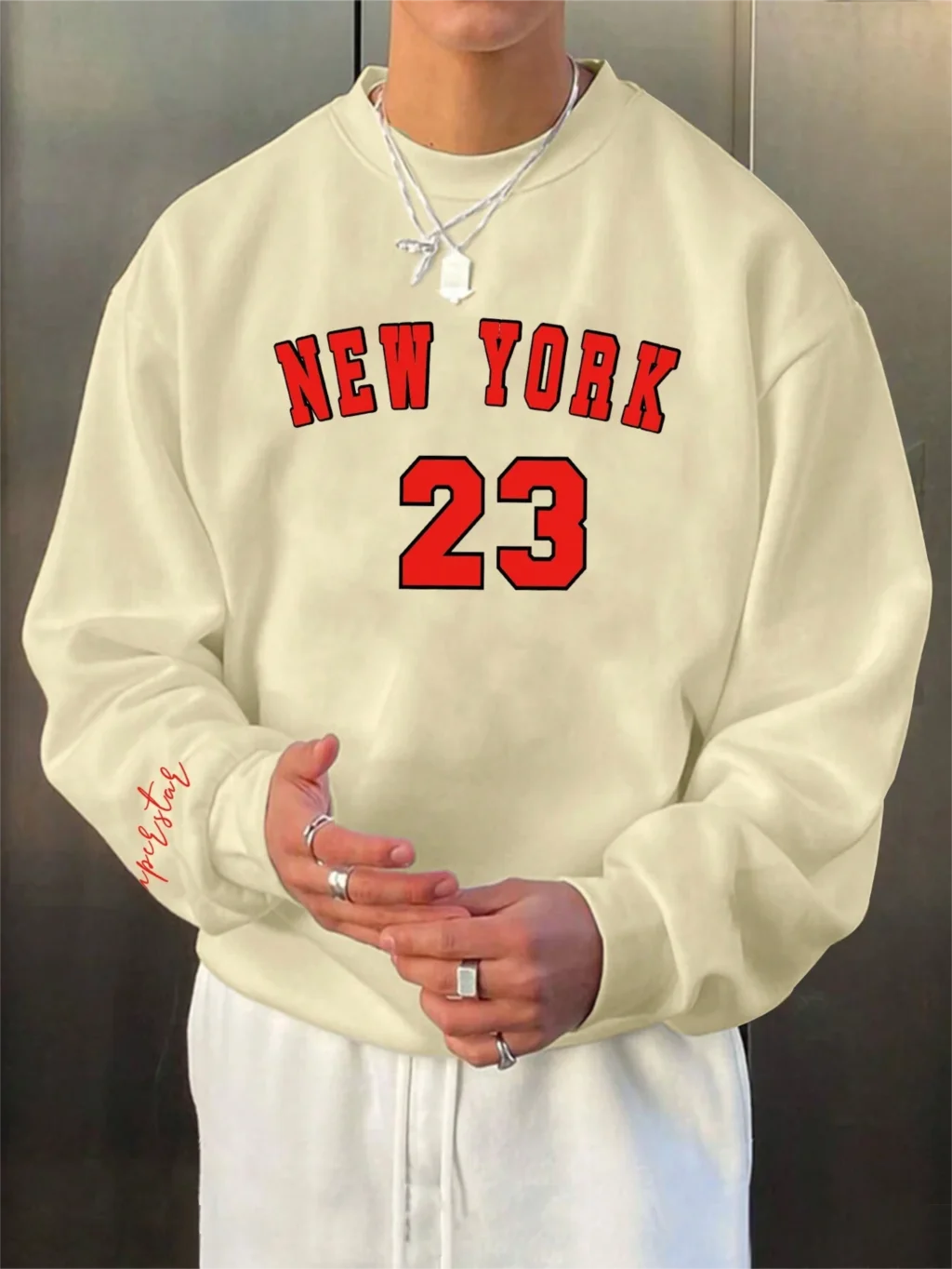 New York 23 Printing Sweatshirts Autumn Men Hoodies - Uniqwear