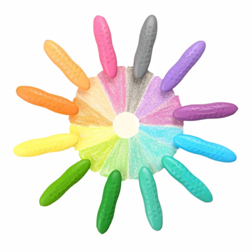 YPLUS 12 Color Washable Peanut Crayons for Kids, UK