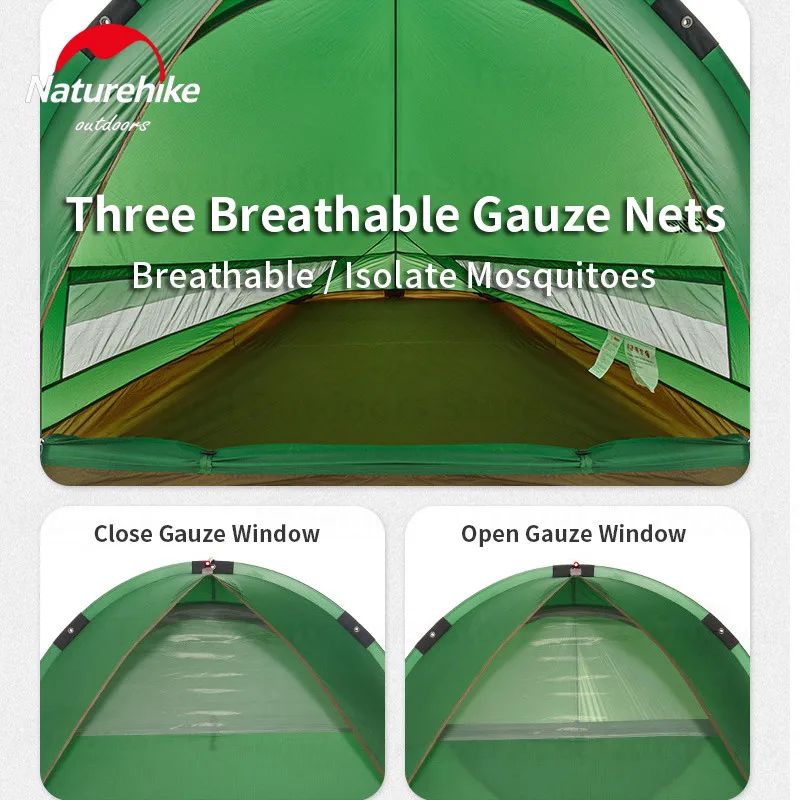 Naturehike Double Tent Camping Hiking Raised Roof Portable