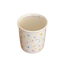 Colorful polka dot smiling face holding cup ceramic coffee cup 4