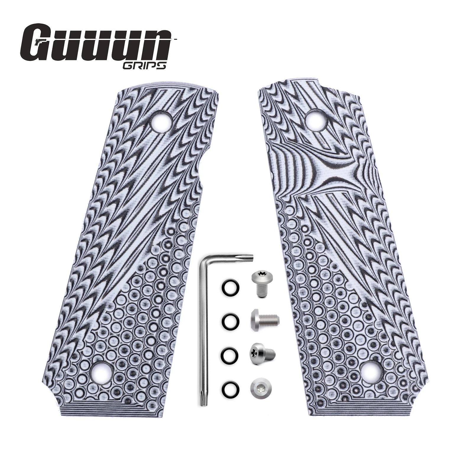 Guuun 1911 Grips G10 Full Size Government Commander Grip OPS Texture