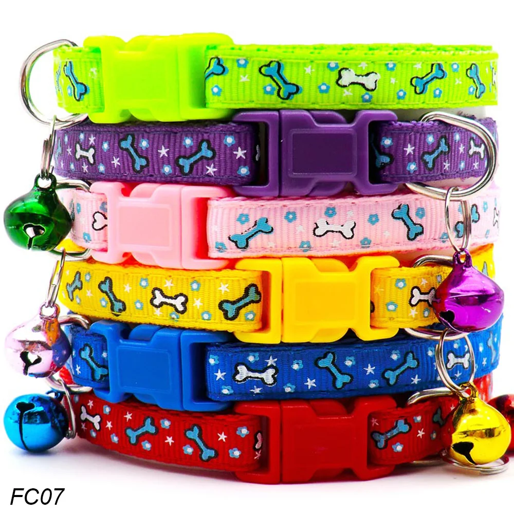 Wholesale 100Pcs Dog Collar With Bell For Dog Adjustable Pet Product Accessories Buckles Cat ID Tag Bow Ties Rabbit Neckties