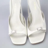 ALIAS MAE 2024 Summer New Silk Fine Heel with Diamond Buckle Women's Outdoor Street Photography Exquisite Versatile High Heels - Image 2