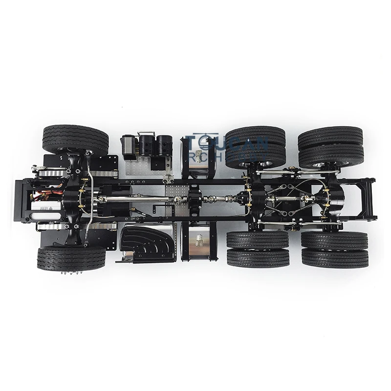 1/14 LESU 6X6 Metal Chassis for Remote Control Tractor Truck Tamiyay 1851 3363 RC Car Highline Cabin Toy Th15104-Smt3 2