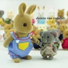 Familyes Forest Animal 1:12 Scale Dollhouse Miniatures Accessorie Rabbit Bear Reindeer Calico Critter Pretend Play For Girl Gift 4