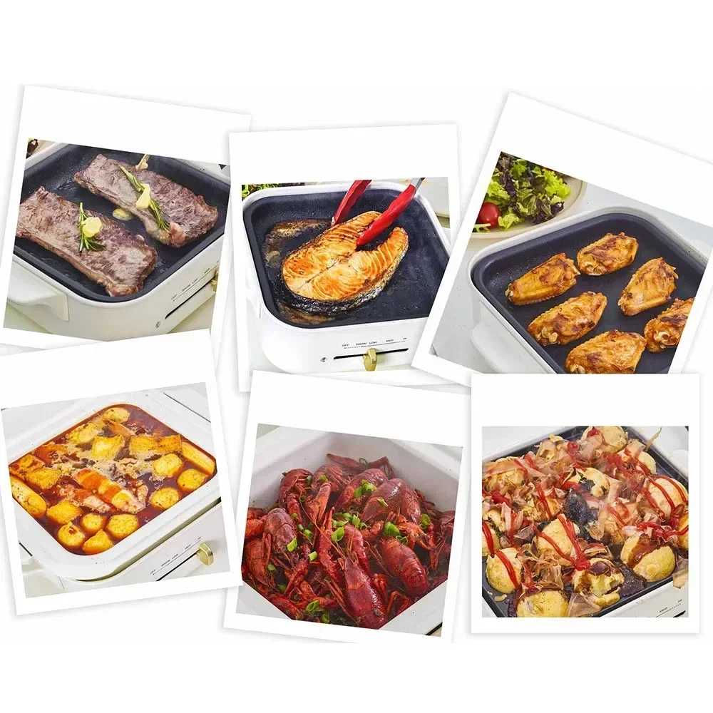 1.5L Multifunctional Electric Cooker New Kitchen Appliance Cooking Pot Mechanical One-In-One Hot Pot Frying Pan IM-C2068 3