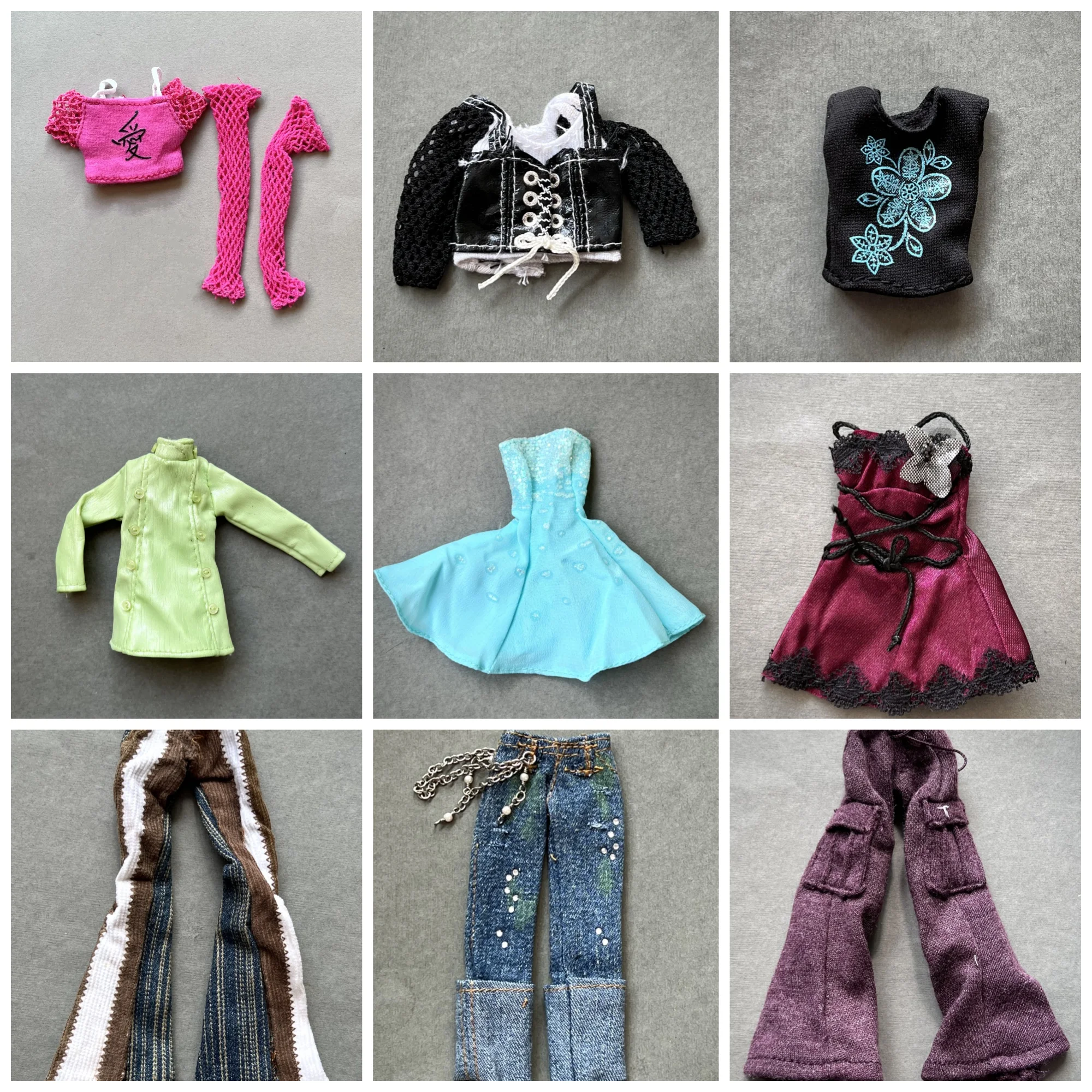 

many kinds of clothes top pants coat dress for fashion cool doll high school doll 30cm doll