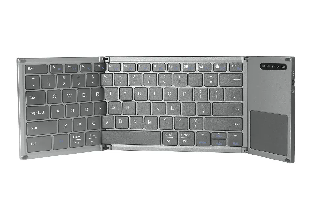 2022 Full Size Fold Folding Foldable Bluetooth 5.1 Keyboard with Touchpad for Windows Android ios mac computer tablet pc phone