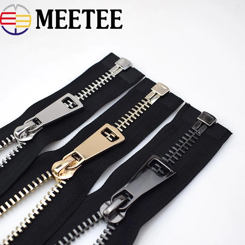 1pc Open-End Metal Zippers  10# 70/80/90cm Zipper Zips for Sewing Down Coat Garments Zipper Sewing Accessories Tools