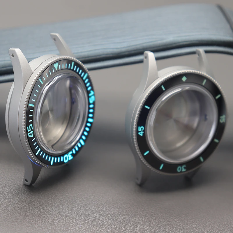Taucheruhrengehäuse, modifizierte Retro-Serie für das erste Jahr, Fifty Seek-Serie für Seiko NH34 NH35 NH36/38-Uhrwerk, voll leuchtende Keramiklünette – Detail 7