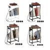 Recorder stand with vinyl storage side table, 2-story recorder table with charging station, and classified storage 1