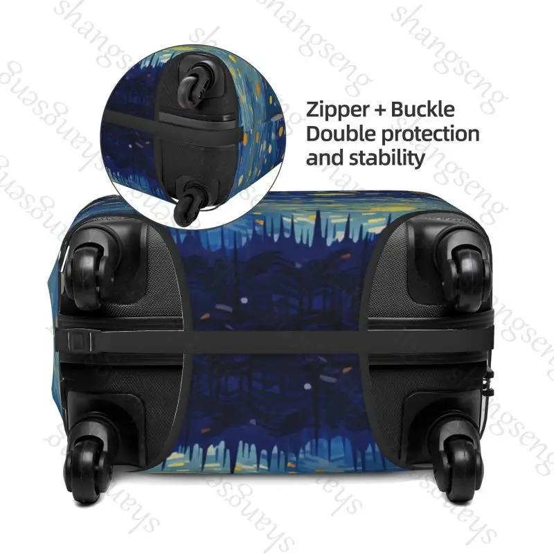 Starry Sky van gogh Thicken Luggage Cover Elasticity Trolley dust cover Suitcase Protection Suitcase Case Accessories