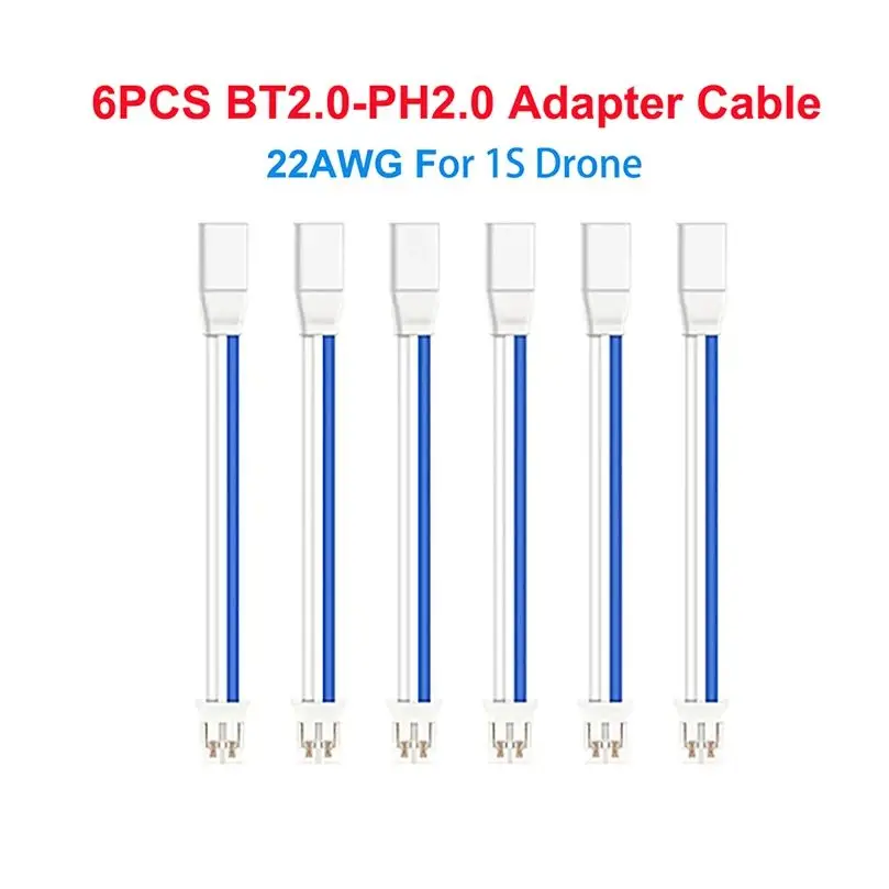 BETAFPV 6PCS BT2.0-PH2.0 Adapterkabel / 5PCS BT2.0 Buchse-Stecker Adapterkabel für RC FPV Aquila16 FPV Kit Bürstenlose Drohnen