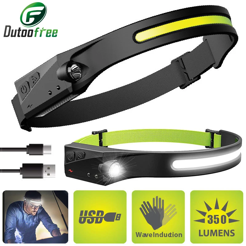 USB Rechargeable Induction Headlamp XPG+COB LED Head Lamp with Built-in Battery Flashlight 5 Lighting Modes Head Torc Work Light usb rechargeable induction headlamp xpg cob led head lamp with built in battery flashlight 5 lighting modes head torc work light