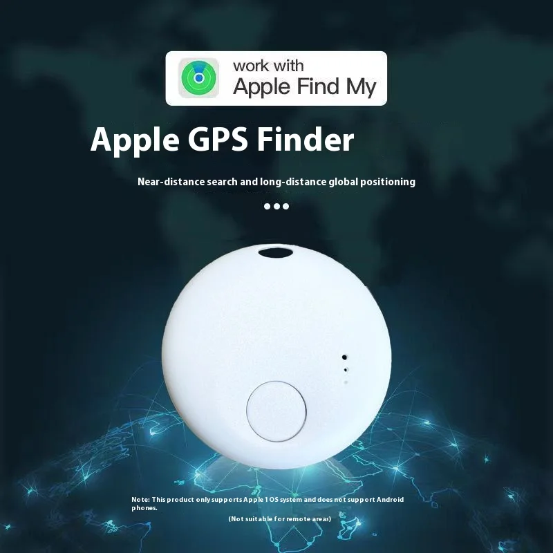 Mini Smart GPS Tracker Compatible with Apple Find My APP Air Tag with Key Ring for Pet Car Key Children Elderly Anti-lost Find
