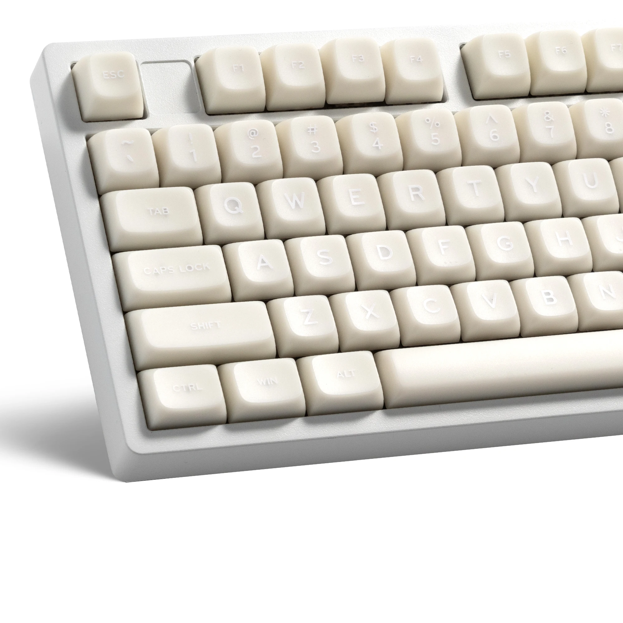 XVX MDA Profile White Jade Double Shot PBT Keycaps Set Translucent