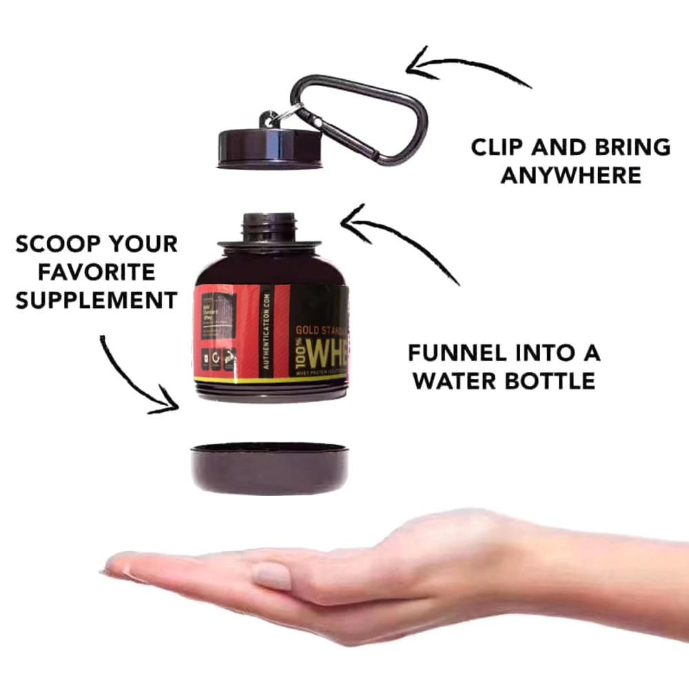 Protein Powder Bottle Portable Protein Powder Bottle With Whey Keychain Health Funnel Medicine Box Small Water Cup Outdoor camping Container