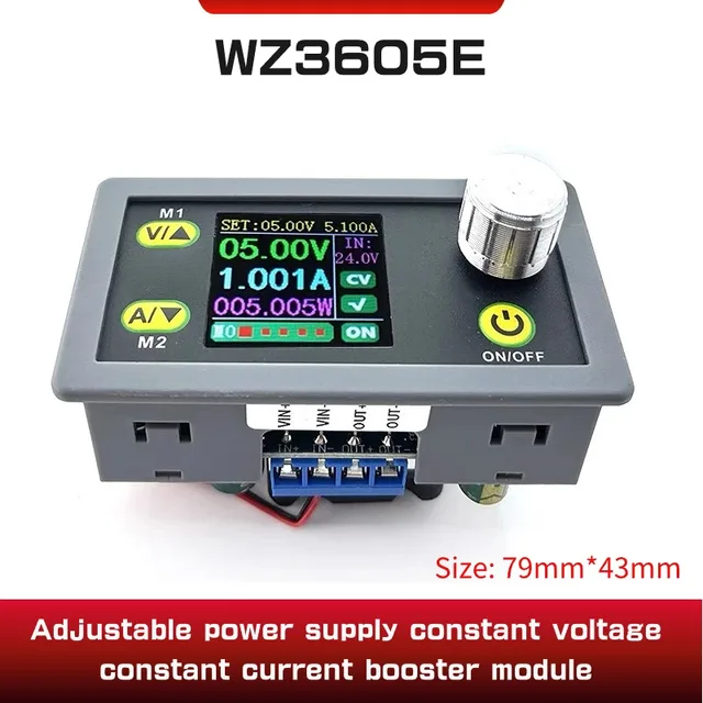 WZ3605E แปลงไฟกระแสตรงกระแสตรง DC บั๊กสเตอร์แปลงไฟฟ้า5A ได้ซีซีซีซี36โวลต์มิเตอร์ปรับได้ใช้ในห้องปฏิบัติการ 1