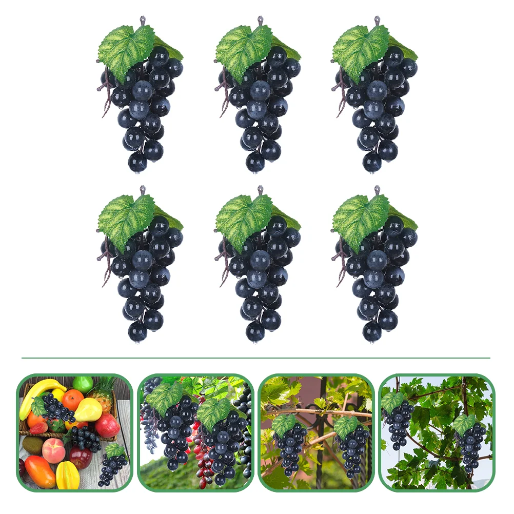 

Eringogo Artificial Grapes Lifelike Grape Clusters Winery Decor Leaves Fake Fruits Hanging Ornaments Home Kitchen Wedding Table