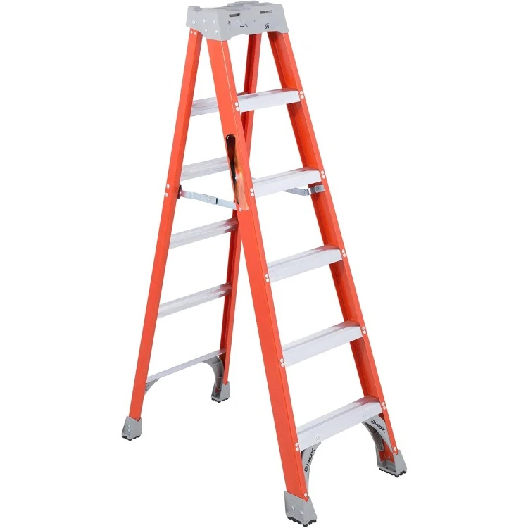 

6-футовая Стекловолоконная ступенчатая лестница, грузоподъемность 300 фунта, тип IA, FS1506
