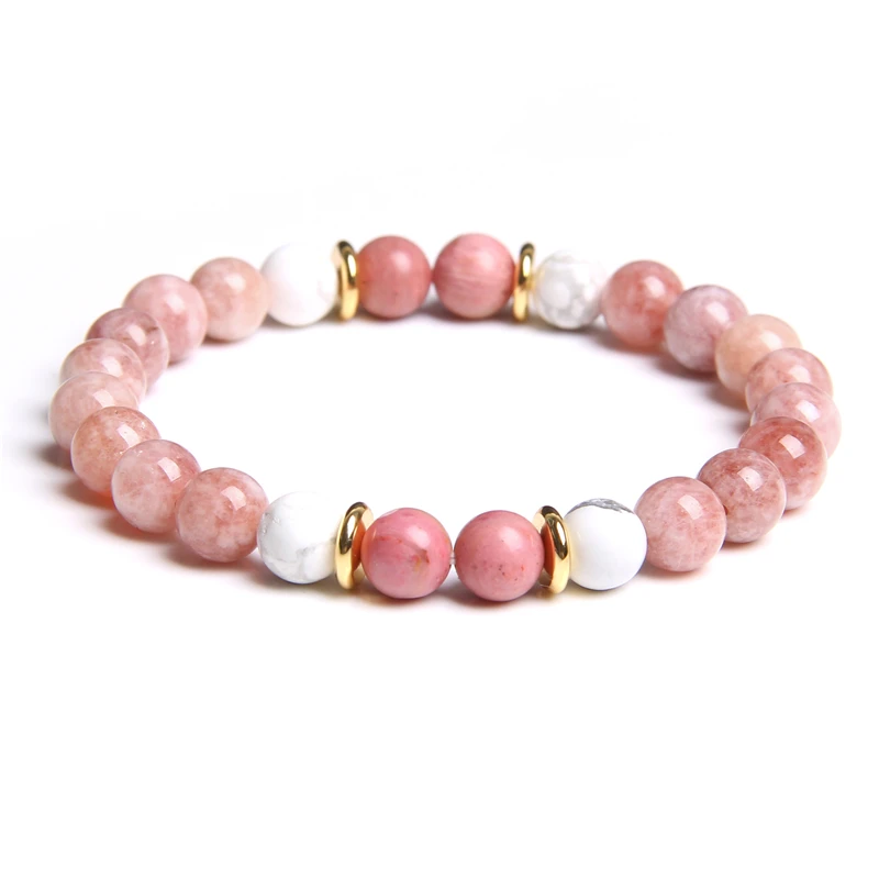 Natürliche Amazonit Stein Armband Frauen Runde Quarz Kristall Perlen Charme Armbänder Handgemachte Glück Armbänder Schmuck Geschenke Mädchen – Detail 7