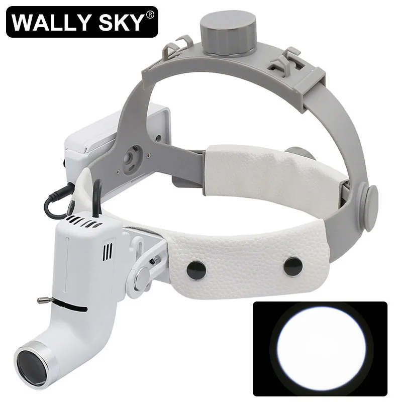 

Dental Headlight Head Lamp for Dental Loupes 5W Illumination with Rechargeable Battery Paper Box Light Angle Adjustable