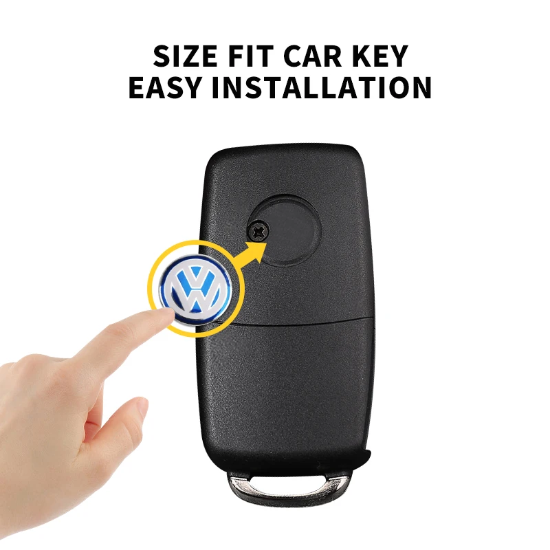 Car Sticker 14mm Aluminum Emblem Decal 2/5/10Pcs For Volkswagen Alfa Romeo Renault MINI Audi Hyundai Citroen Lexus