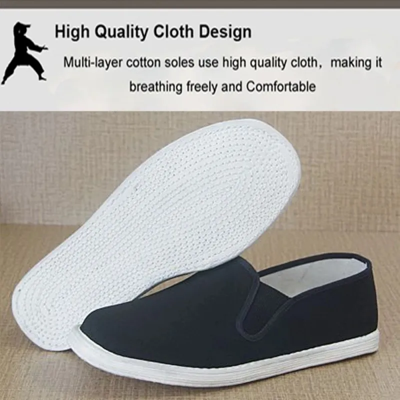 Martial Arts Shoes Men Traditional Chinese Kung Fu Cotton Shoes Wing Chun Tai Chi Slipper
