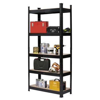 5 Tier Metal Garage Shelving Unit Shed Storage Shelves Boltless Shelf Rack Metal Storage Standing Storage