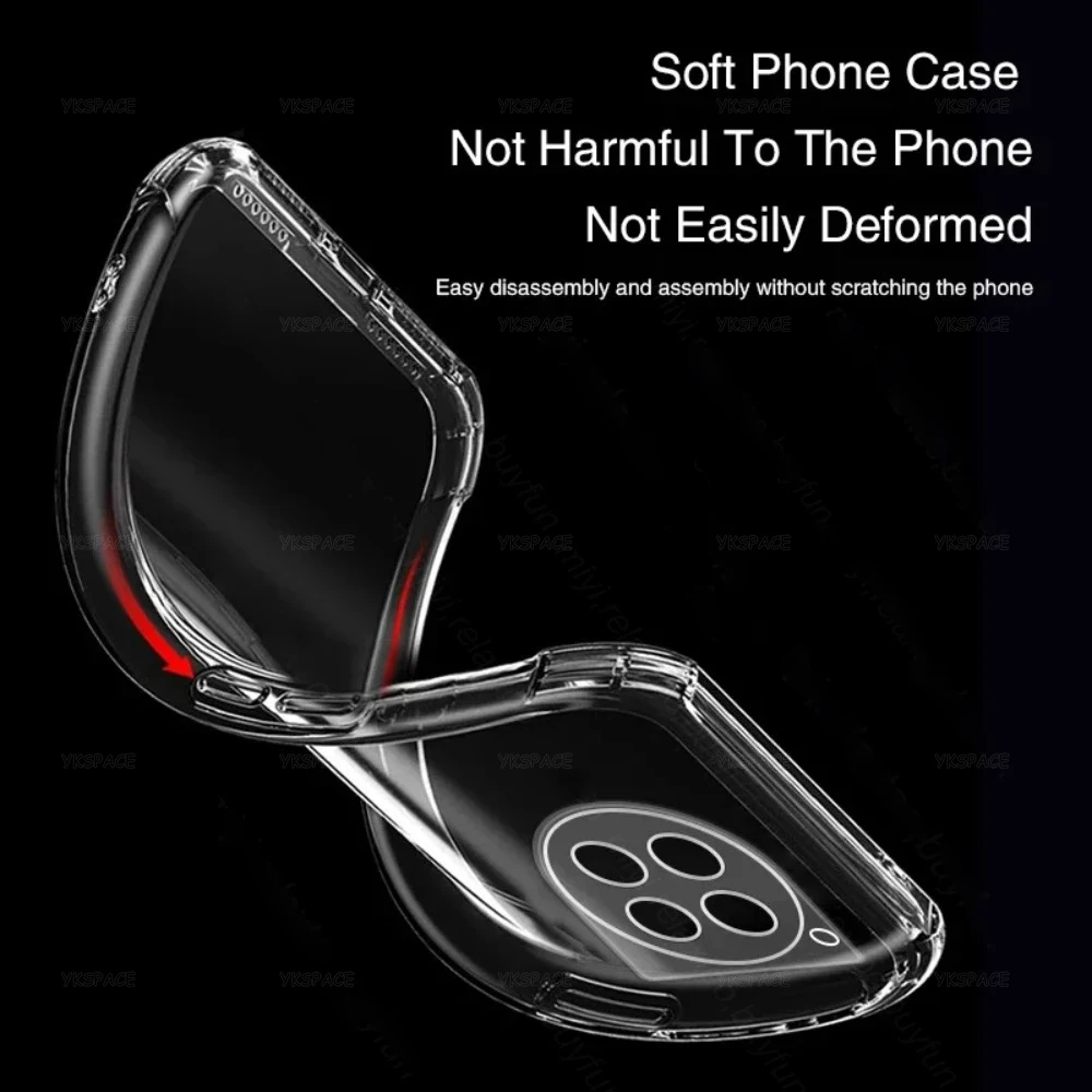 Transparent Shockproof Airbag Phone Case - Soft Silicone TPU Cover with Enhanced Corner Protection