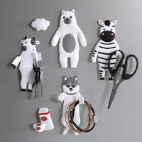 Wall Hooks Strong Self Adhesive Door Wall Hangers Creative Animals Silicone Hook Home Storage Hooks Wholesale 1