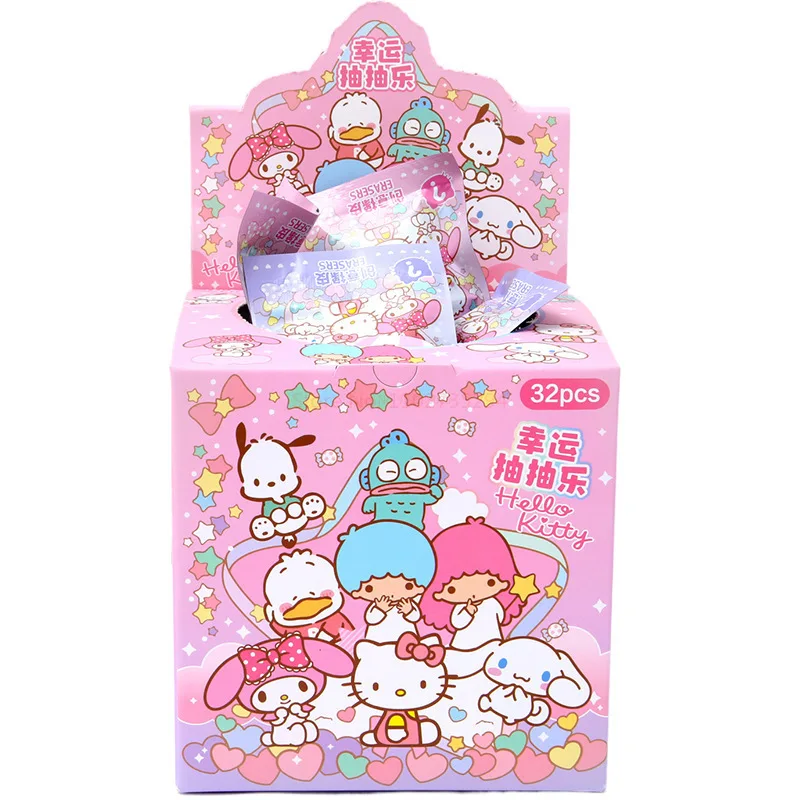 

Sanrio 16/32pcs Eraser Cartoon 3d Kuromi Hello Kitty Anime Detachable Student Stationery Erasers New Kid School Rubber Supplies