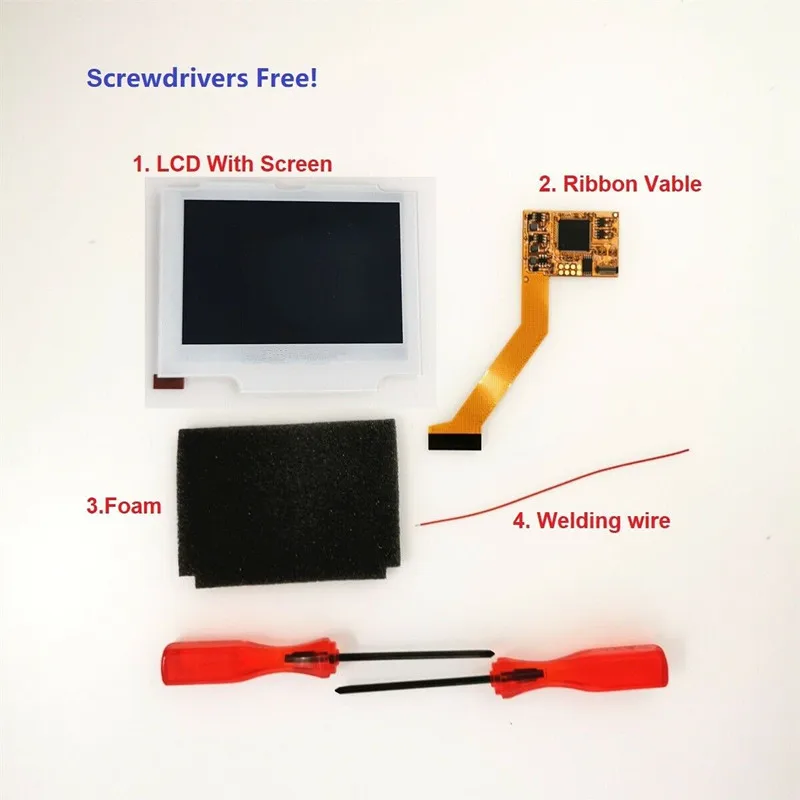 

V2 IPS Backlight Backlit Screen LCD Complete Kit For Game Boy Advance GBA SP —White Len