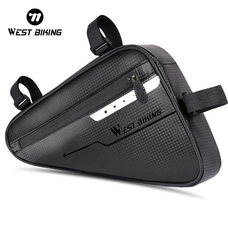 Waterproof cycling tube bags 3L MTB road bike triangle bag cycling frame front bags repair tools pannier bicycle bag